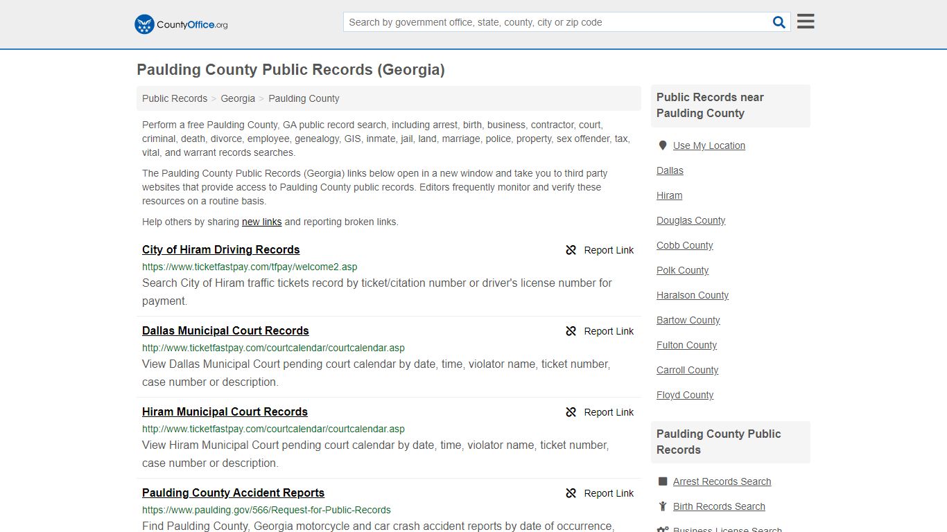 Public Records - Paulding County, GA (Business, Criminal ...